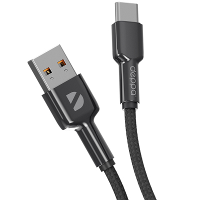Кабель Deppa 72507, USB-A → USB-C, длина 1 м (Кабель Deppa Черный)