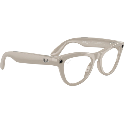 Умные очки Ray-Ban Skyler, светло‑серая оправа, Фотохром: Прозрачные - Сапфировые (Умные очки Ray-Ban Skyler, Глянцевая светло-серая оправа, Фотохромные линзы: Clear to Chalky Gray, M)