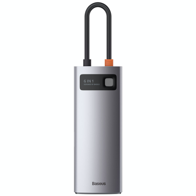 Многопортовый адаптер Baseus Metal Gleam Series 6-in-1 Type-C HUB