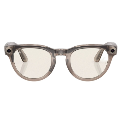 Умные очки Ray-Ban Headliner, каменная оправа, Фотохром: Прозрачные - Тёмно‑Зелёные (Очки Ray-Ban Серый)