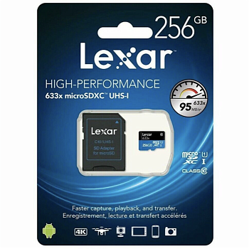 Флеш карта Micro SDXC Lexar High-Performance 256 Gb