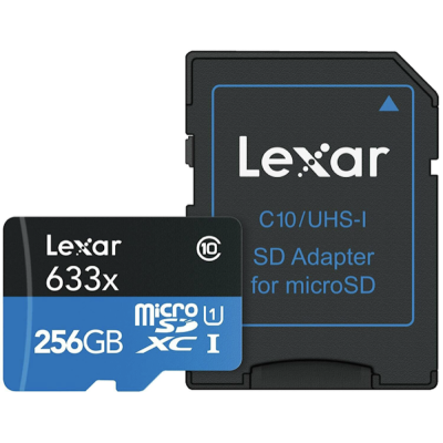Флешка Lexar High-Performance, Micro SDXC, 256 Gb (Флешка Lexar 256 Gb)