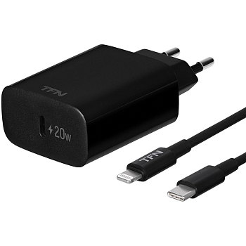 Сетевое ЗУ + кабель USB-C/Lightning TFN USB-C PD 20 ватт