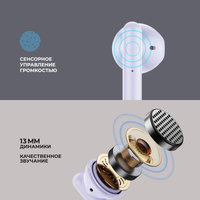 Наушники беспроводные Deppa Air Dream (Наушники Deppa Лавандовый)