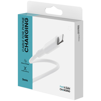 Кабель Benks D45, USB-C → Lightning, длина 1.2 м (Кабель Benks Белый)