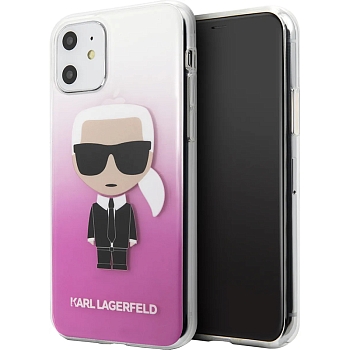 Чехол iPhone 11 Накладка Пластик Karl Lagerfeld Iconik Hard Gradient