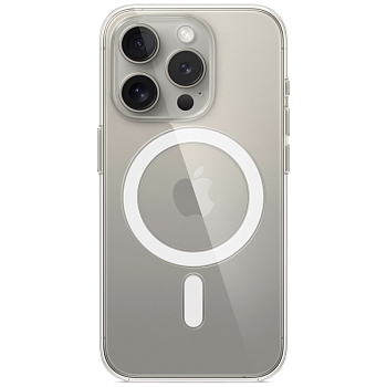 Чехол Clear Case для iPhone 15 Pro Пластик (с MagSafe)