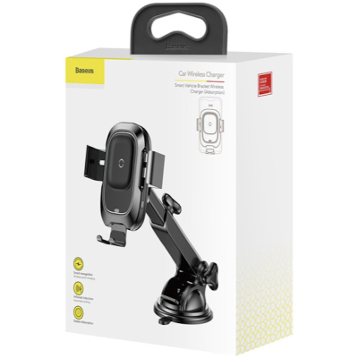 Автодержатель + Беспроводное ЗУ Baseus Smart Vehicle Car Wireless (WXZN-B01) (Автодержатель Baseus Черный)