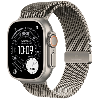Браслет титановый Apple Titanium Milanese Loop для Apple Watch 42, 44, 45, 46, 49mm