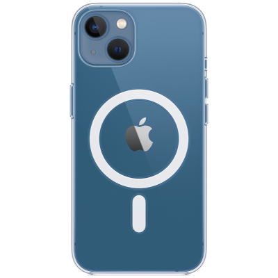 Чехол Clear Case для iPhone 13 Пластик (с MagSafe) (Накладка Прозрачный)