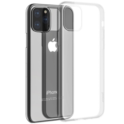 Чехол iPhone 11 Pro Накладка Силикон Прозрачный Hoco Light Series (iPhone 11 Pro Накладка Белый)