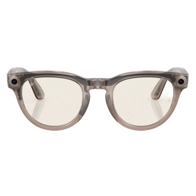 Умные очки Ray-Ban Headliner, каменная оправа, Фотохром: Прозрачные - Тёмно‑Зелёные (Очки Ray-Ban Серый)