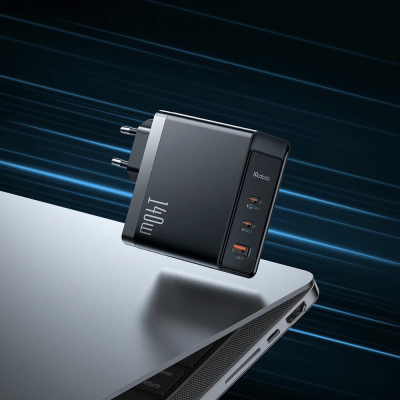 Сетевое ЗУ Mcdodo CH-291, 140 ватт, 3 выхода: USB-A, USB-C (2шт) + Кабель USB-C → USB-C, длина 2 м (Сетевое ЗУ + кабель Mcdodo Черный)