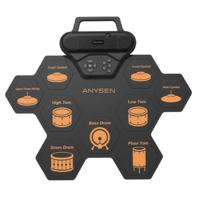 Ударная установка Anysen Portable Smart Hand Drum (SJG-02) (Ударная установка Anysen Черный)
