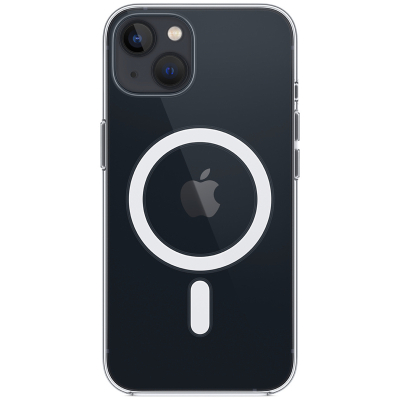 Чехол Clear Case для iPhone 13 Пластик (с MagSafe) (Накладка Прозрачный)