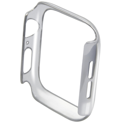 Чехол со стеклом для Apple Watch 44mm Накладка Пластик (Apple Watch 44mm Накладка Пластик Серебро)