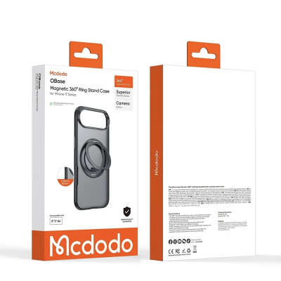 Чехол Mcdodo PC-1873 Ring для iPhone Air (MagSafe) (Накладка Черный)