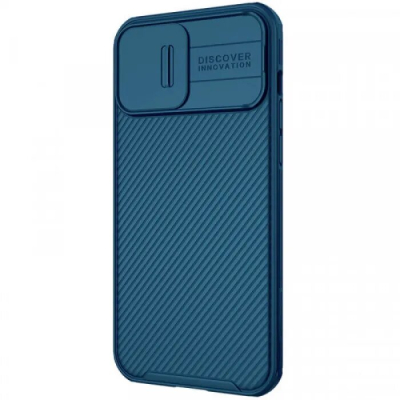 Чехол iPhone 13 Накладка Пластик Nillkin CamShield Pro (iPhone 13 Накладка Синий)