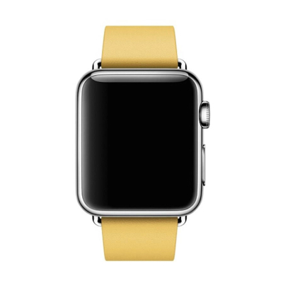 Браслет кожаный Modern Buckle для Apple Watch 38, 40, 41mm (Браслет для Apple Watch Кожа Желтый)