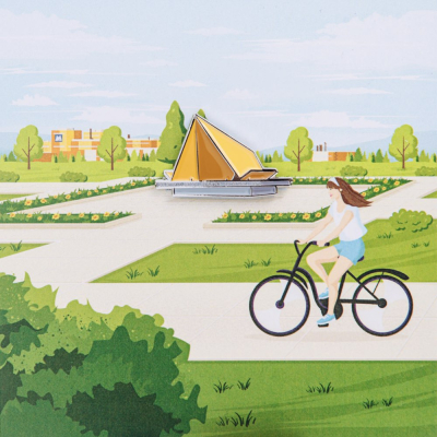 Значок Магнитка Первая Палатка металлический, Пин