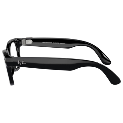 Умные очки Ray-Ban Wayfarer, черная глянцевая оправа, Прозрачные линзы, M (Очки Ray-Ban Черный)