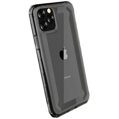 Чехол iPhone 11 Pro Max Накладка Пластик Devia Defender2 Series (iPhone 11 Pro Max Накладка Devia Прозрачный Черный)