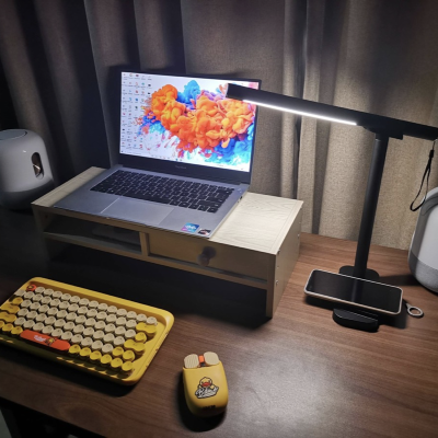 Настольная лампа Huizuo DT45, с беспроводной зарядкой (Настольная лампа Черный)