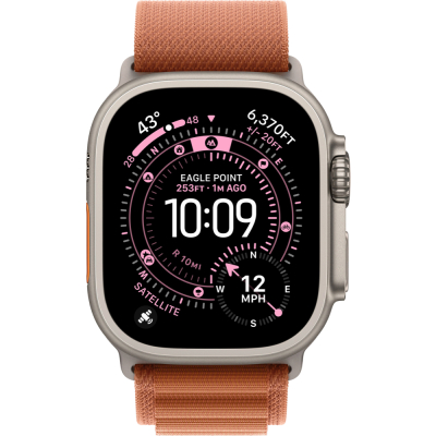 Apple Watch Ultra 3 (49mm) Натуральный титан, Alpine Loop, Оранжевый (без RuStore) (Apple Watch Ultra 3 (49mm) Натуральный титан, Alpine Loop, Оранжевый)