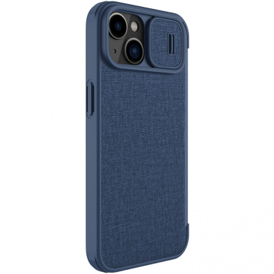 Чехол iPhone 14 Книжка Боковая Nillkin Qin Pro Cloth version (iPhone 14 Книжка Боковая Nillkin Синий)