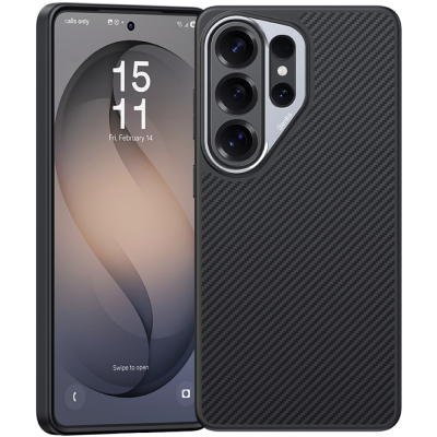 Кевларовый чехол Benks ArmorPro для Samsung S26 Ultra (MagSafe) (Накладка Черный Карбон)