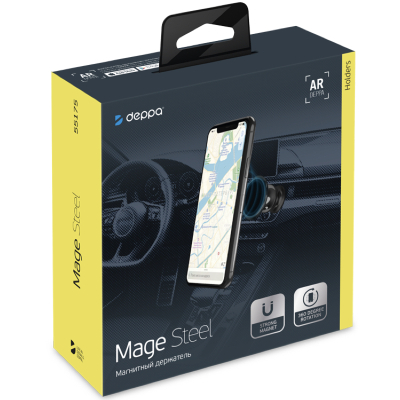 Автодержатель универсальный Deppa Mage Steel на панель (Автодержатель универсальный Deppa Темно-Серый)