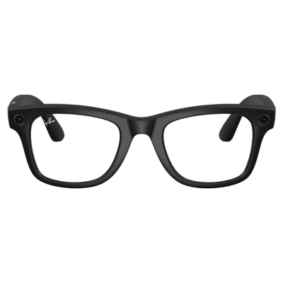 Умные очки Ray-Ban Wayfarer, черная матовая оправа, Фотохром: Прозрачные - Графитово‑Зелёные, M (Очки Ray-Ban Черный)