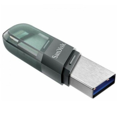 Флешка SanDisk iXpand Flip, USB + Lightning, 128 Gb (Флешка SanDisk 128 Gb Зеленый)