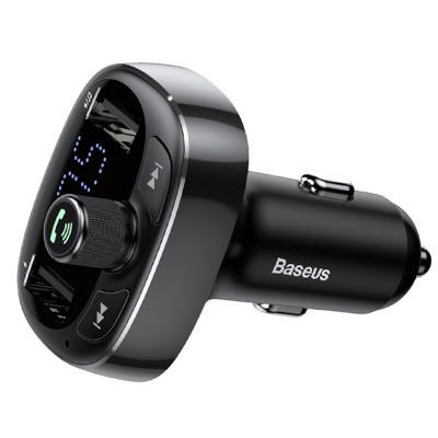 Автомобильное ЗУ + FM Трансмиттер Baseus S-09A (Автомобильное ЗУ + FM Трансмиттер Baseus Черный)