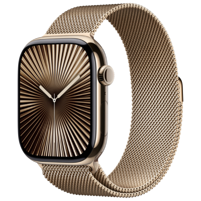 Apple Watch Series 10 (42mm) Золотой титан, Milanese Loop (без RuStore) (Apple Watch Series 10 (42mm) Золотой титан, Milanese Loop)