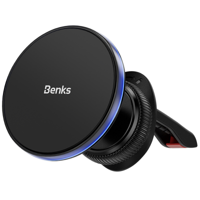 Автодержатель Benks CZ03, в решетку, 15 ватт, MagSafe (Автодержатель Benks Черный)