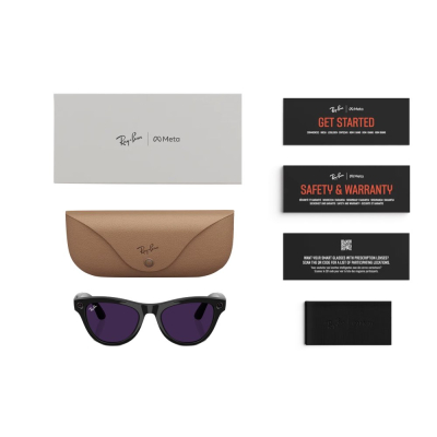 Умные очки Ray-Ban Skyler, черная глянцевая оправа, Фотохром: Прозрачные - Аметистовые (Очки Ray-Ban Черный)