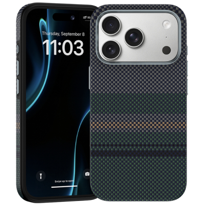 Кевларовый чехол Benks ArmorPro Aurora для iPhone 17 Pro (MagSafe) (Накладка Aurora Карбон)