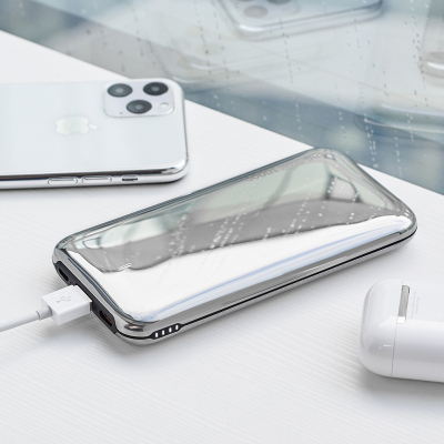 Внешний аккумулятор Deppa NRG Steel 10000 mAh (Батарея Deppa Серебро)