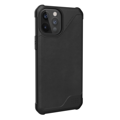 Чехол iPhone 12 Pro Max Накладка Противоударный UAG Metropolis LT (iPhone 12 Pro Max Накладка кожа Черный)