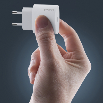 Сетевое ЗУ Deppa 11448, 20 ватт, 1 выход: USB-C (Сетевое ЗУ Deppa Белый)