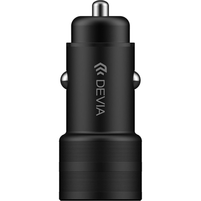 Автомобильное ЗУ Универсальный USB, USB-C Выход Devia Traveller Series (PD+2.1A) (Автомобильное ЗУ Devia Черный)