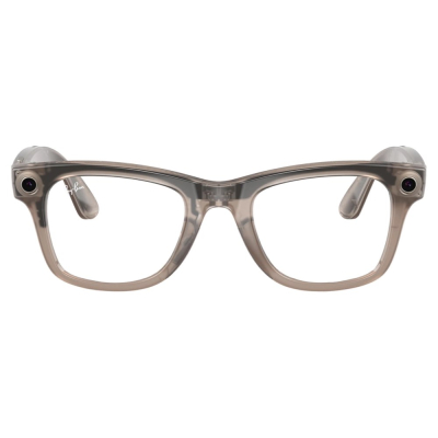 Умные очки Ray-Ban Wayfarer, каменная оправа, Фотохром: Прозрачные - Арбузно‑Красные, M (Очки Ray-Ban Серый)