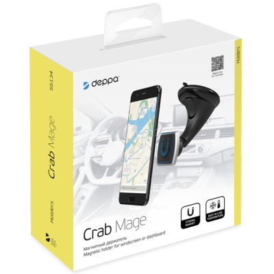 Автодержатель универсальный Deppa Crab Mage на панель и лобовое (Автодержатель универсальный Deppa Черный)
