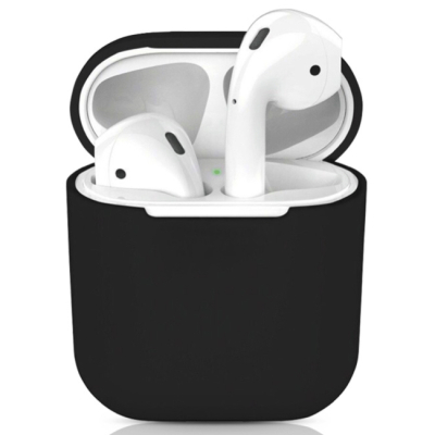 Чехол силиконовый для наушников Apple AirPods DF (Чехол AirPods Черный)
