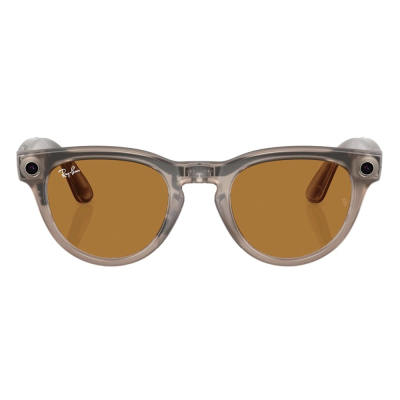 Умные очки Ray-Ban Headliner, каменная оправа, Фотохром: Прозрачные - Шафраново‑жёлтые (Очки Ray-Ban Серый)