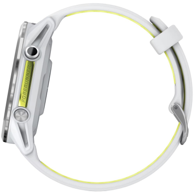 Garmin Forerunner 970, Белые, Бело-зеленый ремешок (Garmin Forerunner 970 Белые)