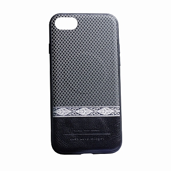 Чехол iPhone 7 Накладка Пластик WUW Seamless Grid Leather