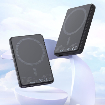 Беспроводной магнитный Power Bank Mcdodo MC-395, 5.000 мАч, 15 ватт, MagSafe (Внешний аккумулятор Mcdodo Черный)