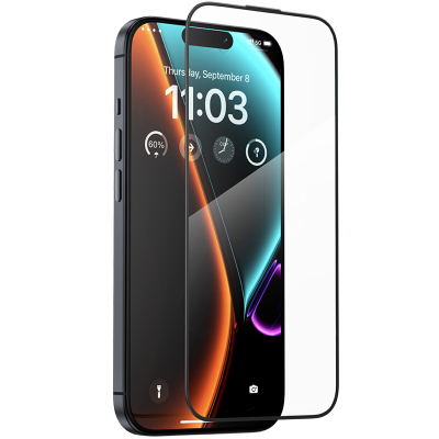 Защитное стекло Benks V Pro для iPhone 14 Pro, 15, 16 Глянцевое (Защитное стекло Черный)